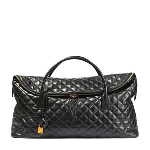 Saint Laurent ES Giant Travel Bag Quilted Black Leather YSL Duffle Weekender